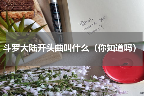 斗罗大陆开头曲叫什么（你知道吗）