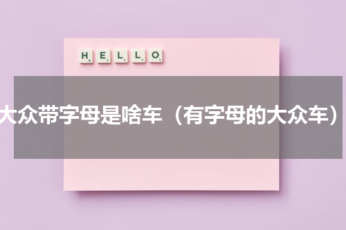 大众带字母是啥车（有字母的大众车）