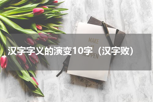 汉字字义的演变10字（汉字败）