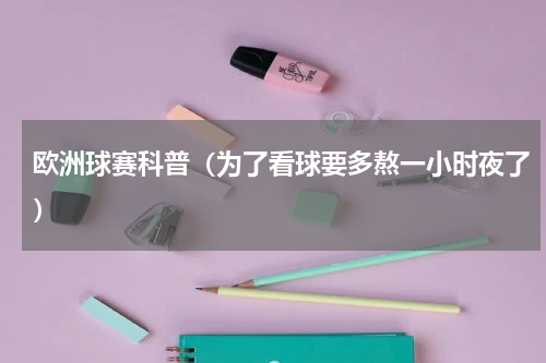 欧洲球赛科普（为了看球要多熬一小时夜了）