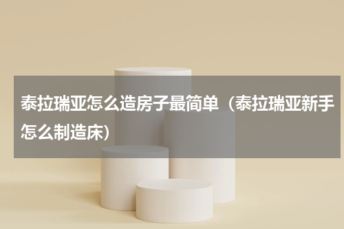 泰拉瑞亚怎么造房子最简单（泰拉瑞亚新手怎么制造床）