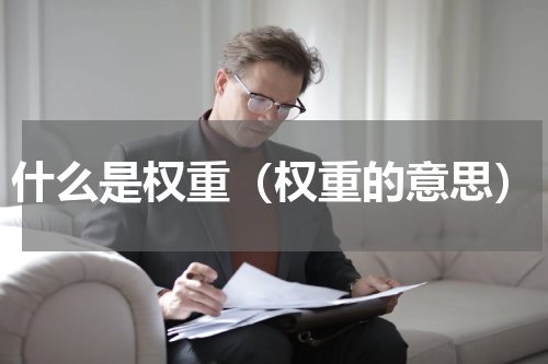 什么是权重（权重的意思）
