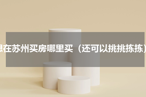想在苏州买房哪里买（还可以挑挑拣拣）