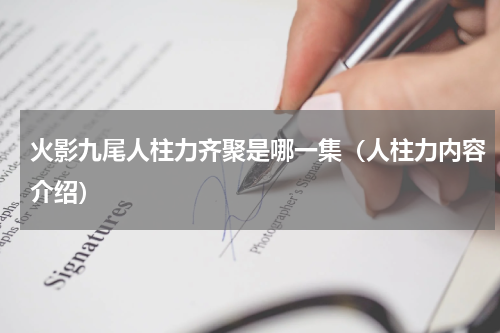 火影九尾人柱力齐聚是哪一集（人柱力内容介绍）