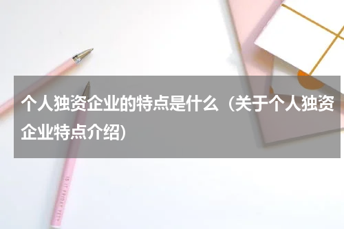 个人独资企业的特点是什么（关于个人独资企业特点介绍）