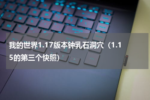 我的世界1.17版本钟乳石洞穴（1.15的第三个快照）