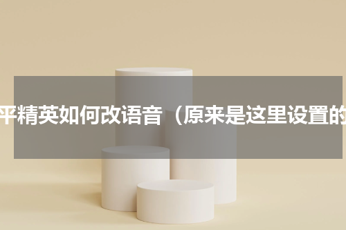 和平精英如何改语音（原来是这里设置的）