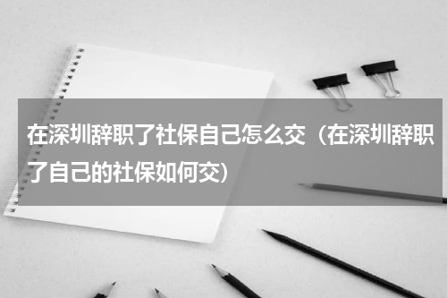 在深圳辞职了社保自己怎么交（在深圳辞职了自己的社保如何交）