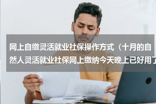 网上自缴灵活就业社保操作方式（十月的自然人灵活就业社保网上缴纳今天晚上已好用了）