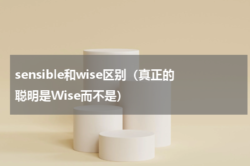 sensible和wise区别（真正的聪明是Wise而不是）