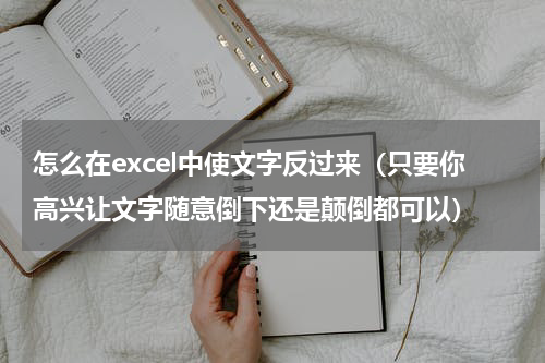 怎么在excel中使文字反过来（只要你高兴让文字随意倒下还是颠倒都可以）