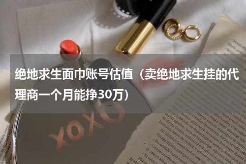 绝地求生面巾账号估值（卖绝地求生挂的代理商一个月能挣30万）