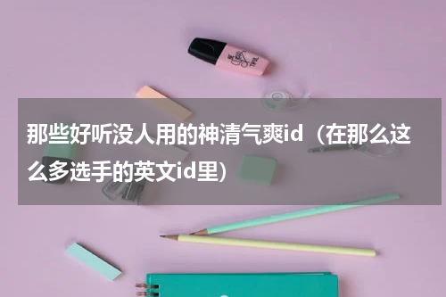 那些好听没人用的神清气爽id（在那么这么多选手的英文id里）
