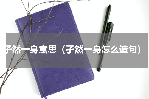 孑然一身意思（孑然一身怎么造句）