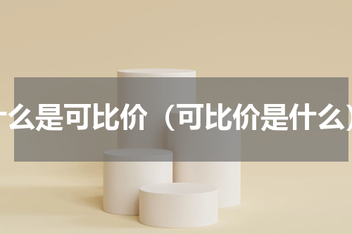 什么是可比价（可比价是什么）