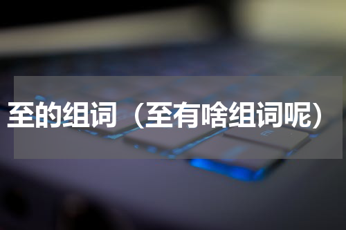 至的组词（至有啥组词呢）