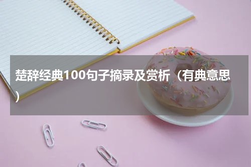 楚辞经典100句子摘录及赏析（有典意思）