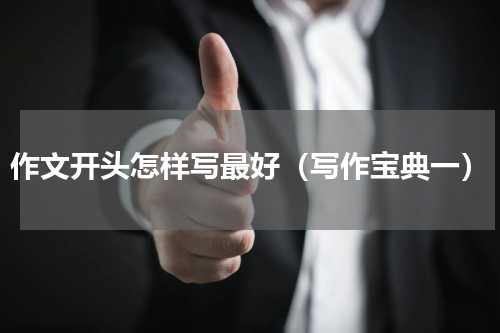 作文开头怎样写最好（写作宝典一）