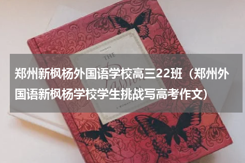 郑州新枫杨外国语学校高三22班（郑州外国语新枫杨学校学生挑战写高考作文）