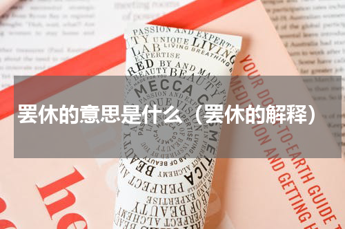 罢休的意思是什么（罢休的解释）