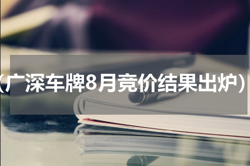 （广深车牌8月竞价结果出炉）