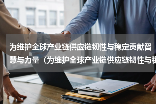 为维护全球产业链供应链韧性与稳定贡献智慧与力量（为维护全球产业链供应链韧性与稳定贡献智慧与力量）