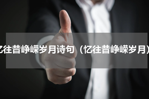 忆往昔峥嵘岁月诗句（忆往昔峥嵘岁月）