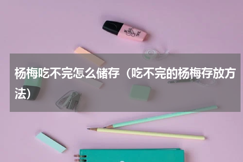 杨梅吃不完怎么储存（吃不完的杨梅存放方法）