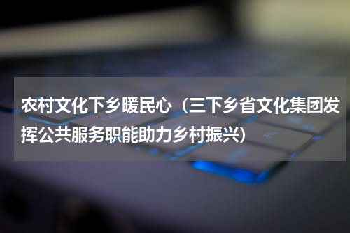 农村文化下乡暖民心（三下乡省文化集团发挥公共服务职能助力乡村振兴）