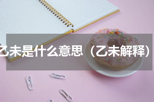乙未是什么意思（乙未解释）