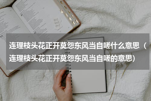 连理枝头花正开莫怨东风当自嗟什么意思（连理枝头花正开莫怨东风当自嗟的意思）