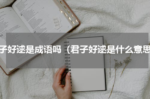 君子好逑是成语吗（君子好逑是什么意思）