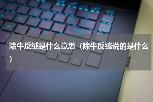除牛反绒是什么意思（除牛反绒说的是什么）