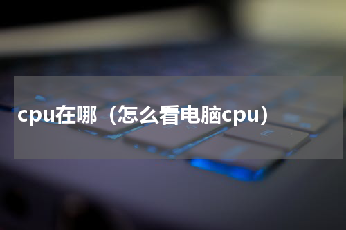 cpu在哪（怎么看电脑cpu）