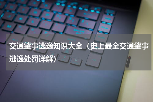 交通肇事逃逸知识大全（史上最全交通肇事逃逸处罚详解）