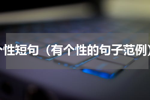 个性短句（有个性的句子范例）