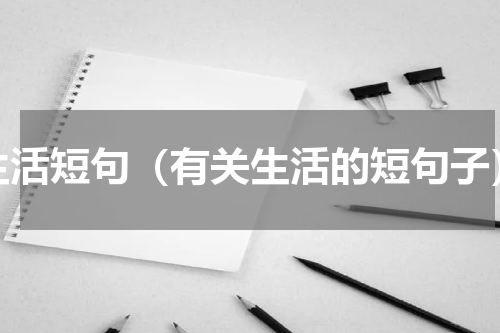生活短句（有关生活的短句子）