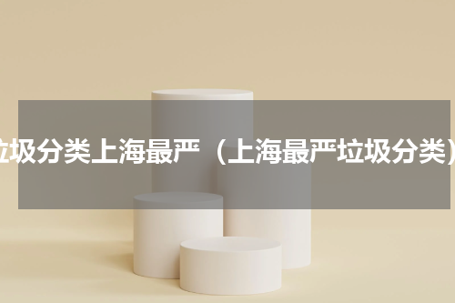 垃圾分类上海最严（上海最严垃圾分类）