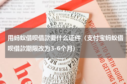 用蚂蚁借呗借款要什么证件（支付宝蚂蚁借呗借款期限改为3-6个月）