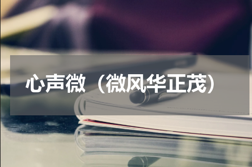心声微（微风华正茂）