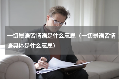 一切景语皆情语是什么意思（一切景语皆情语具体是什么意思）