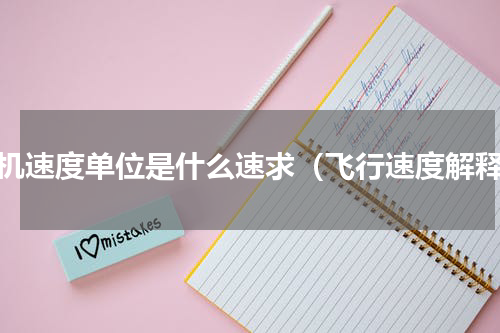 飞机速度单位是什么速求（飞行速度解释）