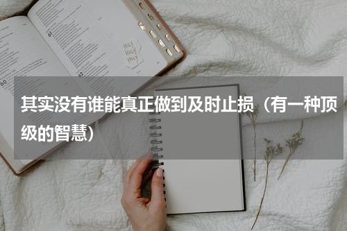 其实没有谁能真正做到及时止损（有一种顶级的智慧）