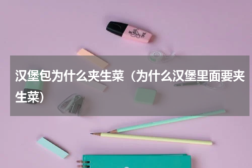 汉堡包为什么夹生菜（为什么汉堡里面要夹生菜）