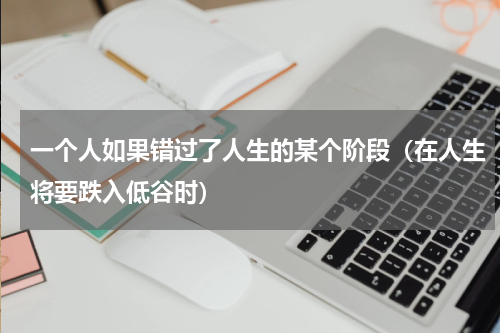一个人如果错过了人生的某个阶段（在人生将要跌入低谷时）