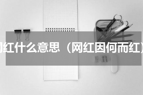 网红什么意思（网红因何而红）