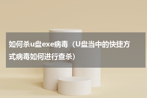 如何杀u盘exe病毒（U盘当中的快捷方式病毒如何进行查杀）