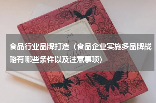 食品行业品牌打造（食品企业实施多品牌战略有哪些条件以及注意事项）