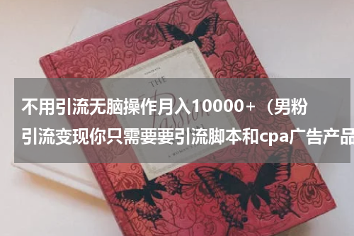 不用引流无脑操作月入10000+（男粉引流变现你只需要要引流脚本和cpa广告产品）