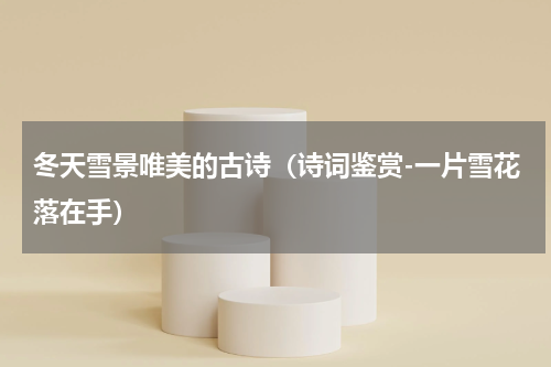 冬天雪景唯美的古诗（诗词鉴赏-一片雪花落在手）
